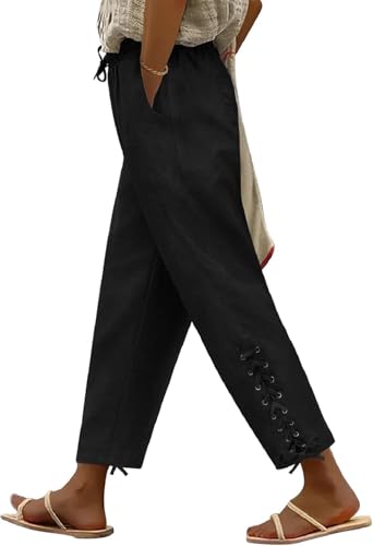 Pantalon léger femme avec poches Kubsid anti-chaleur taille haute