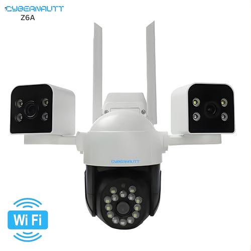 Image of XUGA Cybernautt Z6A 15MP Triple Lens WiFi Camera | 15MP triple-lens multi-angle viewing system. Features IP66 weatherproof shell, clear color night vision, and two-way talk.