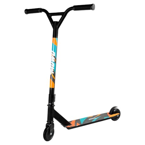 MUWO Halfpipe Stunt Scooter - Robuster Tretroller für Action und Tricks. Mit Rutschfester Trittfläche, Flexibler Rückradbremse und 360° Lenkung. Ideal für Kinder und Erwachsene. (Orange) MUWO Halfpipe Stunt Scooter - Robuster Tretroller für Action und Tricks. Mit Rutschfester Trittfläche, Flexibler Rückradbremse und 360° Lenkung. Ideal für Kinder und Erwachsene. (Orange)