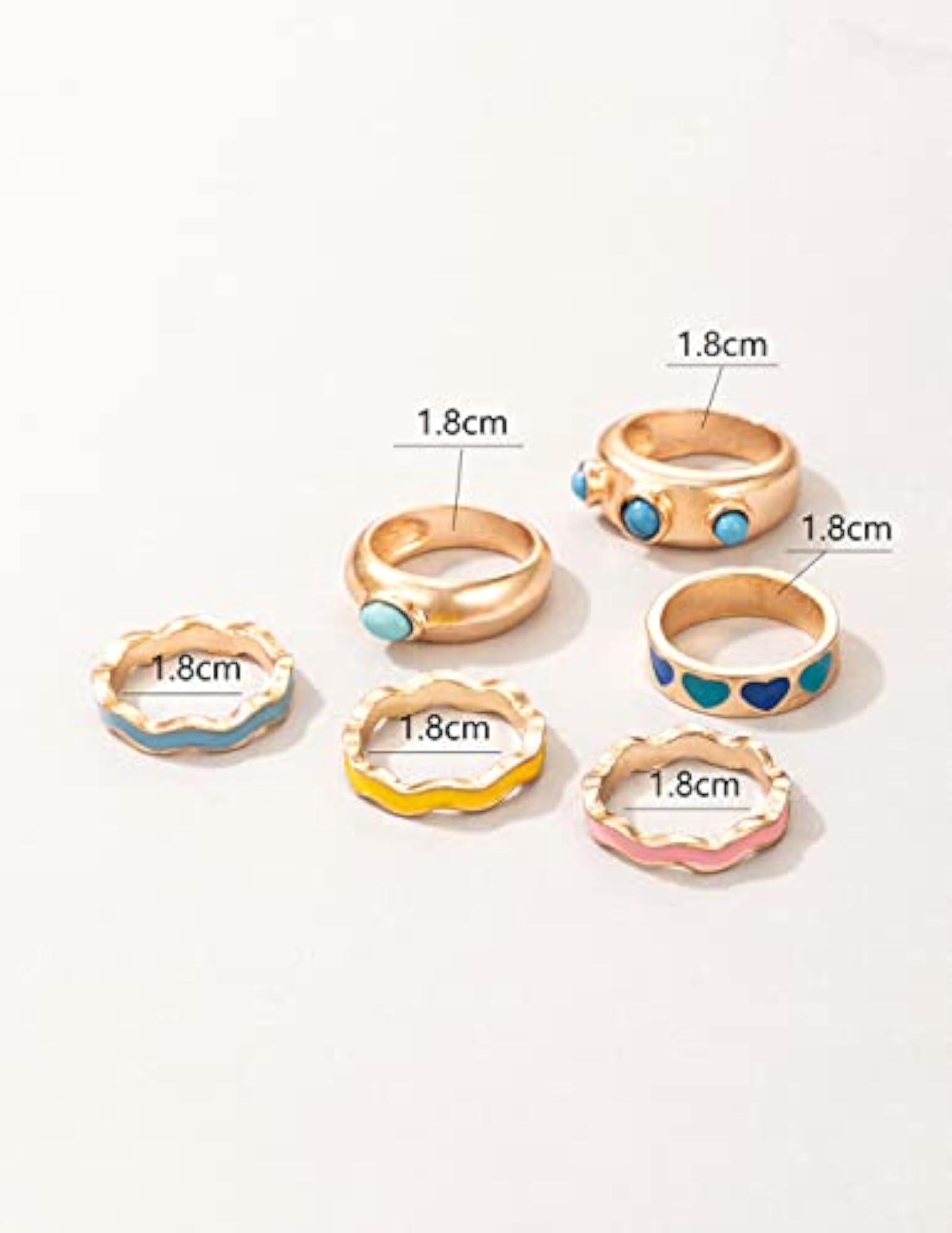 Stack Tone Enamel Ring for Women