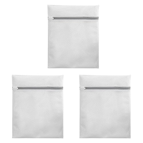 Bolsa de lavado de malla, bolsa de lavandería para delicados, 3 bolsas de paquete de malla delicadas bolsas - piojos de viaje, suministros de protección, cremallera resistente, bolsa de lencería para