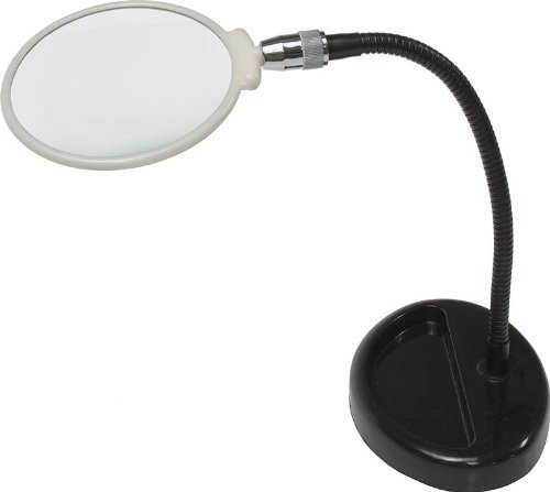 Nippon Labs STK-MC205 Table Magnifier, 13-Inch Flexible Neck, Glass Lens