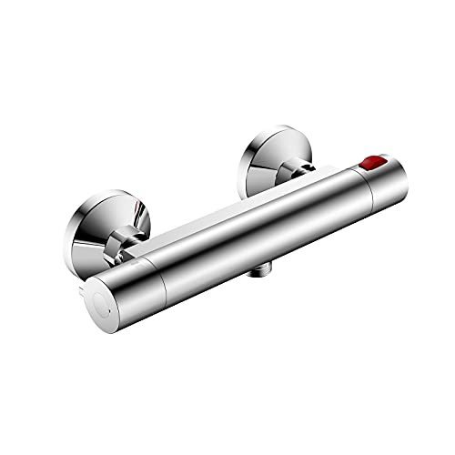 KOMIRO Mitigeur de douche thermostatique, avec bouton de sécurité 38 °C ,Robinet de douche thermostatique avec réglage de la température ,Mitigeur Thermostatique pour Douche Cover