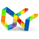 Sxhlseller ABS プラスチック ツイスト スネーク キューブ パズル | 72 ブロックそわそわおもちゃ頭の体操ストレス解消子供旅行ゲーム image