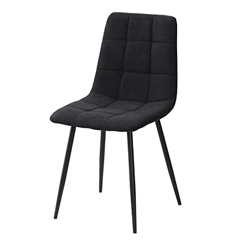 Shiito | Modelo Flora - Silla Moderna para Salón, Comedor o Dormitorio | 57 x 43.5 x 87 cm - Gris Oscuro | Minimalista | Máximo Confort y Estilo