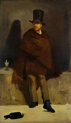Affiche Le buveur d'absinthe d'Edouard Manet imprimé sur toile 60x90cm pour bureau
