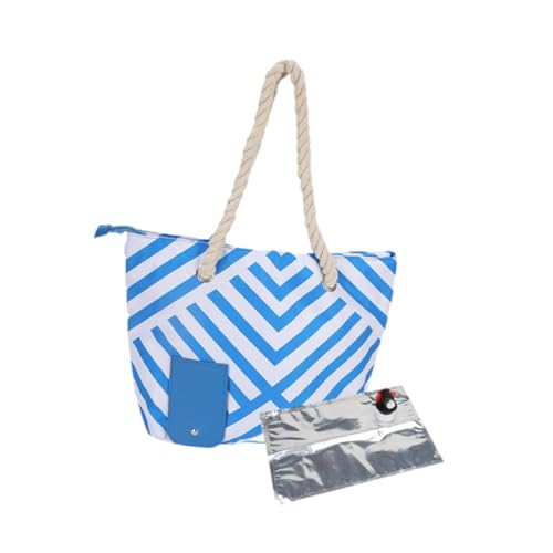 Drink Purse Beach Tote Bag Women Thermal Bag Carry Tote Drink Bottle Carrier for Wedding Travel Outdoor Housewarming, Blue 7