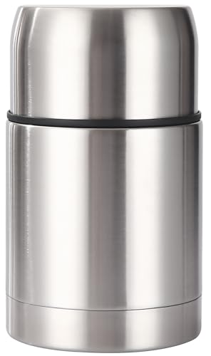 FUREINSTORE Termo para Comidas de Acero Inoxidable, Aislamiento Térmico 8 Horas, Ideal para Camping y Uso Diario, Gran Capacidad, Estilo Americano, Colores Plata (750ml)