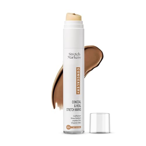 StretchMarkers Concealer+ &ndash; Stretch Mark Cream for Conceal & Improve Appearance, Dark Tone, 1 fl...