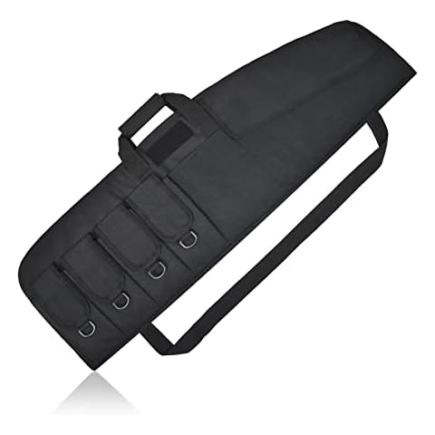 AUMTISC Soft Rifle Gun Case Bag, Ar15 Tactical Airsoft Shotgun Carrying Cases Bags for Hunting Shooting, Black 42“ Cover