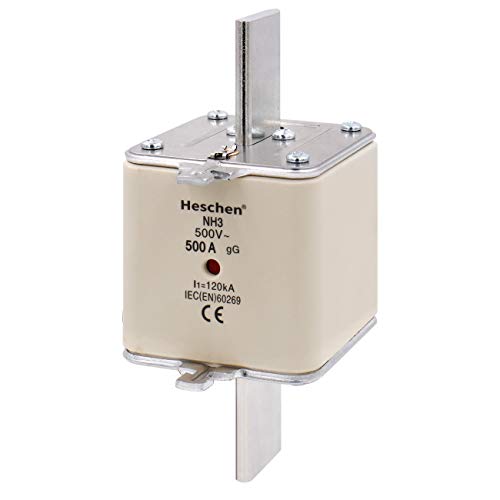 Fusible NH Heschen 500A gG taille 3 avec détecteur combiné pour armoire basse tension