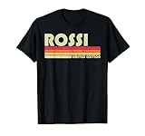 Customized Last Name Gifts Family Christmas Team Rossi Surname Funny Retro Vintage 80s 90s Birthday Reunion T-Shirt