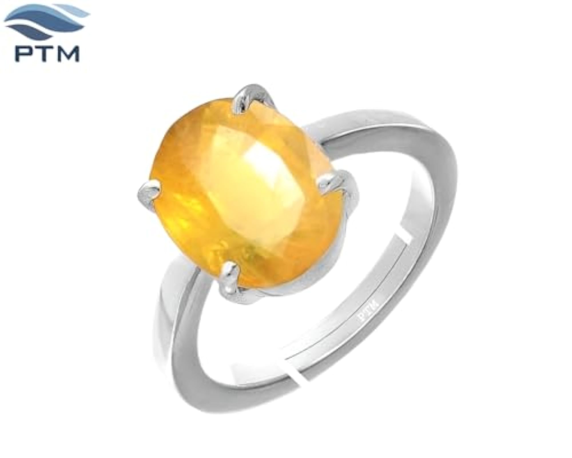 Women's Yellow Sapphire Adjustable Ring, Certified Natural Gemstone