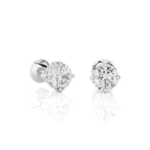 1/4 to 1 1/2 Carat Diamond Round Stud Earrings for Women in 14k White or Yellow Gold (G-H, I2, cttw) 4-Prong Setting and Screw Back by Privosa Fine Jewelry2
