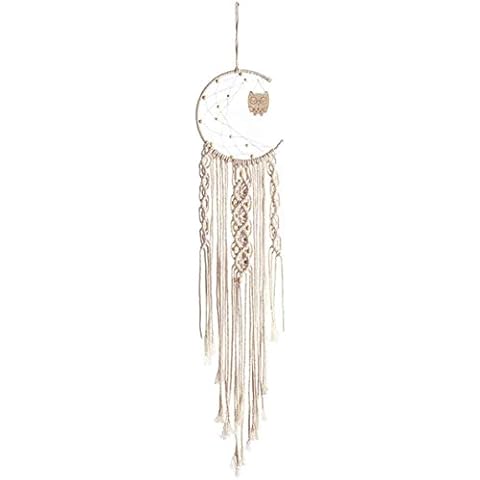 Shiwaki Macrame Dream Catcher Tapiz Algodón Atrapasueños Búho Boho Decoraciones Hogar Cover