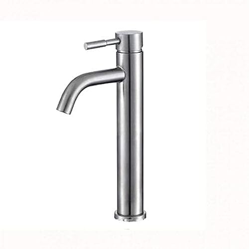 Mitigeur lavabo inox SUS304 surélevé résistant au calcaire pour salle de bain moderne