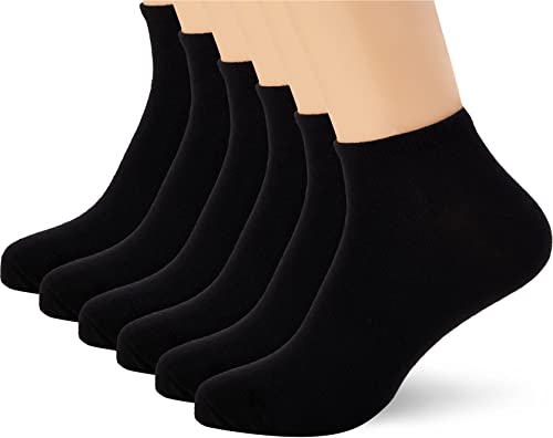 Preisvergleich Produktbild Nur Der 6er Pack Cotton Sneaker Socken Herren, schwarz, 46