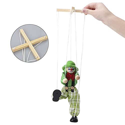 Bxt EDU-T-201-BC Hand Puppet Clown Wood Marionette Toys Pull Strings Puppet Doll Movable Hands And Feet,Xmas Parent-Child Interactive Fun Toys Gift thumb #4