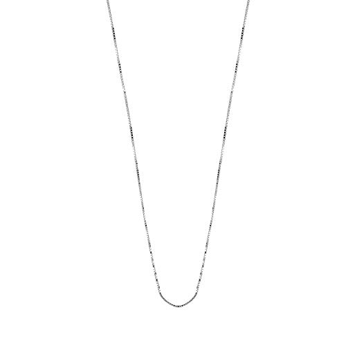 AeraVida Stylishly Sleek 0.5 Mm Box Chain.925 Sterling Silver Necklace | Sterling Silver Box Chain 16", 18", or 20" | Plain Silver Chain Necklace | Sterling Silver Necklace for Women3