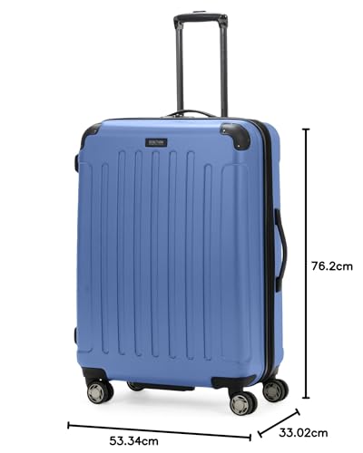 Image of Kenneth Cole REACTION Renegade Luggage Expandable 8-Wheel Spinner Lightweight Hardside Suitcase, Periwinkle Blue, 28-Inch Checked, Renegade collection