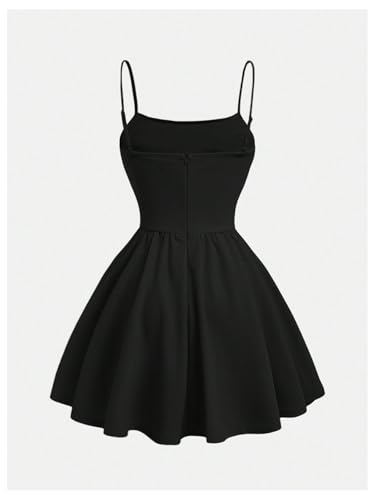 SHENHE Girl's Spaghetti Strap Corset Dress Pleated A Line Fit and Flare Cami Dress2