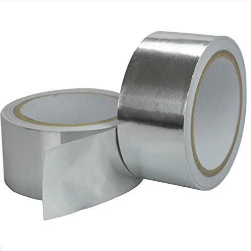 Image of MISSYOUNG Silver Aluminum Foil Tape, 3.9mil Thick 2 Inch x 65 Feet, Adhesive Aluminum Tape for HVAC, Pipe, Air Ducts, Car Sound Deadening, Metal Repair Sealing