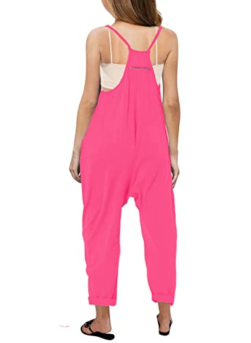 Cnkwei Girls' Casual Sleeveless Jumpsuits Spaghetti Strap Loose Romper Long Pants With Pockets #TOP2