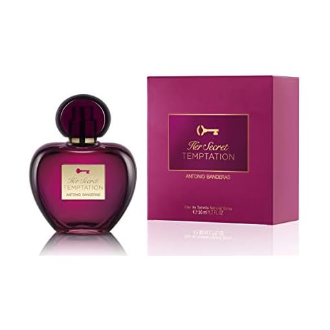 Antonio Banderas Perfumes - Her Secret Temptation - Eau de Toilette for Women - Long Lasting - Romantic and Femenine Fragance - Oriental and Sweet Notes - Ideal for Day Wear - 50 ml Cover
