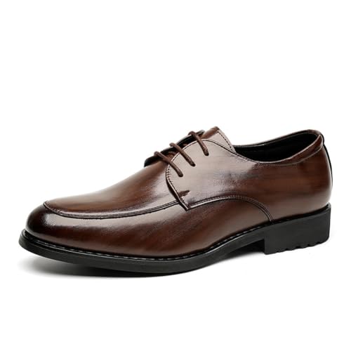 Mens Oxfords Classic Business Dress Shoes with TPR Outsole Formal Wedding Derby Lace Up Shoes for Men