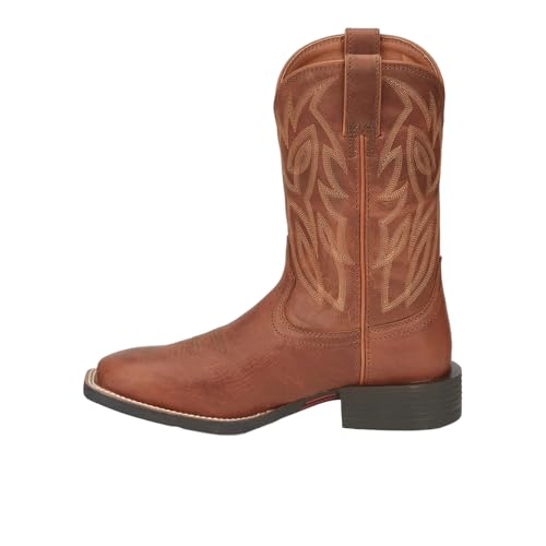 Image of Justin Canter 11 inch Western Boots for Men, Full Grain Leather, Woven Lining, Square Toe, Slip-Resistant Rubber Outsole