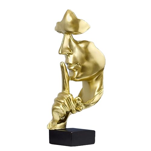 Le Silence est doré statue décorative haut de gamme au design abstrait chic