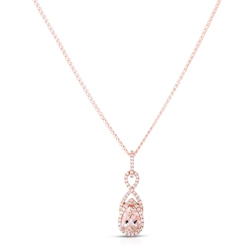 KOKAV Pear Morganite Pendant