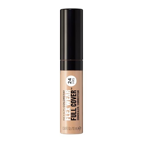 Revlon ColorStay Flex Wear, Full Cover Non-Creasing Concealer, Infused with Hyaluronic Acid & Vitamin E, Flexible Longwear, 026 Crème Brulee, 0.34 Fl Oz