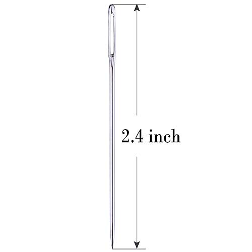 21 Big Eye Needles 60Mm In Storage Tube #TOP2