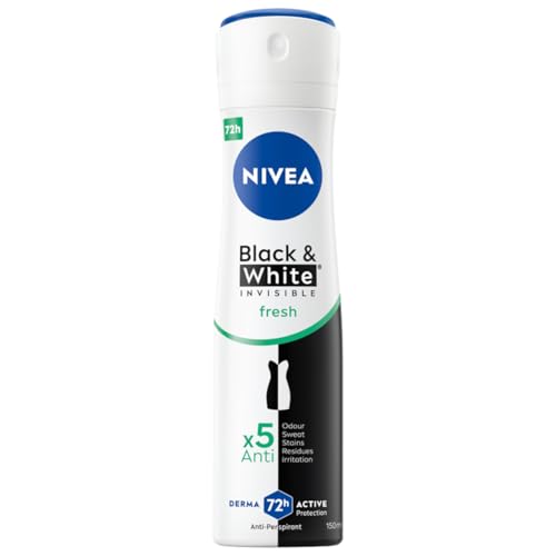 NIVEA Black & White Fresh Spray Antitraspirante, 150 ml