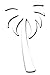 DCentral® Palm Tree Flexible Vinyl Screen Magnet; Double-Sided. White-Easier to See, Helps Stop Walking into Screens, Covers Small Tears. Size W 4.5” X 7.5. for Non-Retractable Screens, Decorative