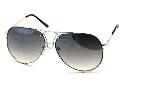 V.W.E. New Large Limited Edition Colorful Gradient Lens Metal Aviator Sunglasses