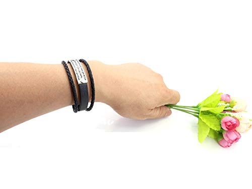 YOYONY Women's Gifts, Hand Made Stackable Bangle Multi-Layer Leather Braided Wrap Bracelets For Women/Men/Birthday. - Image 4