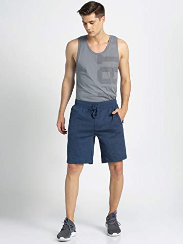 Image of Jockey AM14 Men's Super Combed Cotton Rich Straight Fit Shorts with Zipper Pockets