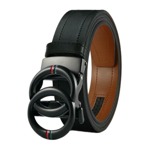 Men'S Fashion Belt Automatic Buckle Ratchet Belt Business All-Match Random Adjustable Belt-Zdk679Wsy-Bk-135Cm