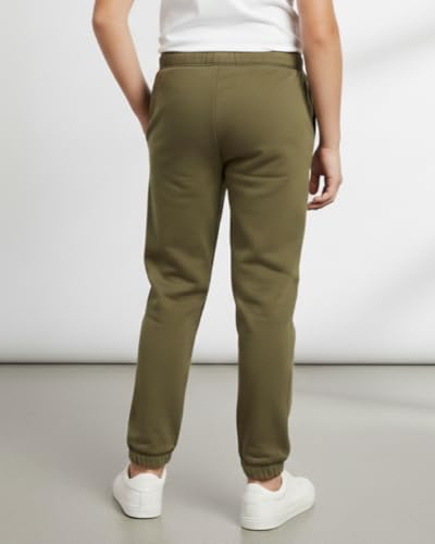 Image of Alan Jones Clothing Boys Solid Joggers Trackpant | Elastic Waist with Drawstring Regular Fit | Sizes 3-12 Years | Easy Pull-On Casual Bottomwear
