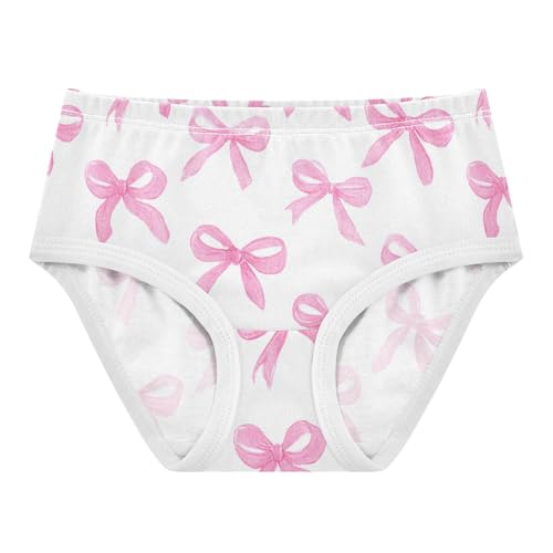 Wusikd Cute Pink Bow (2) Girls' Underwear Cotton Girls Briefs Soft Toddler Underwear 2T