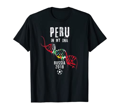 Perú ADN Peruano Camiseta Fútbol Equipo Fútbol 2018 Camiseta