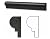 Black Marble Polished OG-1 (Single-Step Chair Rail Trim) Molding Trim Liner Tile-5 pcs.