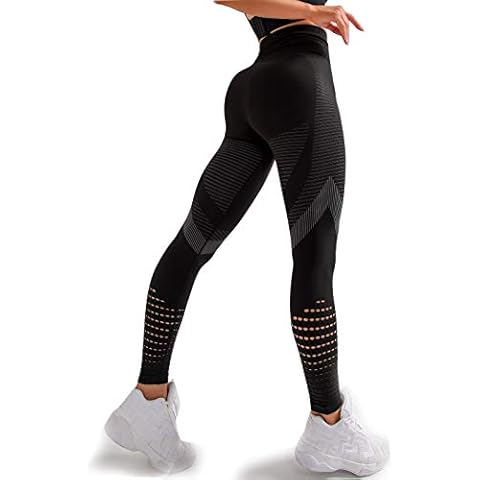 Redqenting High Waisted Leggings for Women Workout Seamless Leggings Yoga Pants Sweat Proof Tummy Control Tights Black Cover