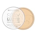 RIMMEL LONDON - Stay Matte Pressed Powder - Lightweight, Oil Absorbing, Smooth Non-Powdery Texture, Lasting Up To 5hrs - For All Skin Types - Dermatologically Tested - Transparent - 14g