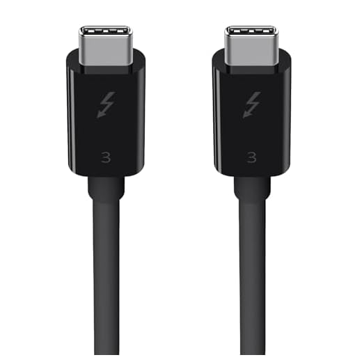 Belkin Thunderbolt 3 Cable (100W Thunderbolt Cable, USB-C to USB-C Cable), 2.6ft/0.8M, Black