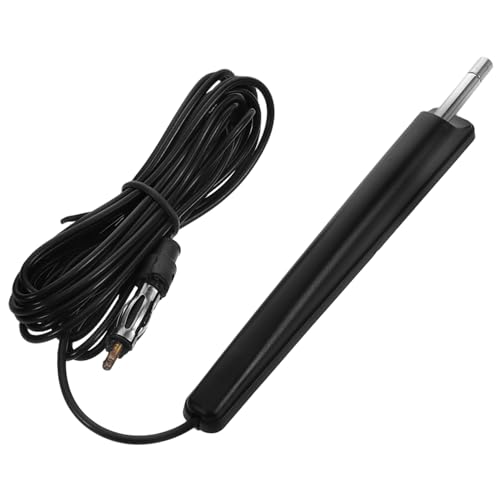 Holibanna Antena De Radio para Coche Adhesiva, Antena Estéreo Interior Telescópica De Goma, Señal FM Potente para Vehículos, Camiones y SUV, Fácil Montaje Parabrisas