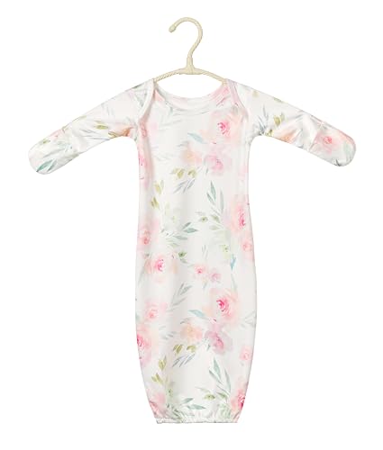 Giggle Angel GIGGLE ANGEL-001 Newborn Baby Sleeper Gown With Hat Knotted Gown Nightgown Coming Home Outfits thumb #5