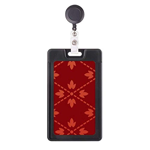 Porte-badge rétractable anti-perte de badge avec élégant motif asiatique